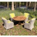 Fiji 4 Chair Teak Dining Set