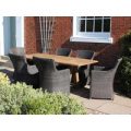 Knights 2m Table 6 Chair Dining Set