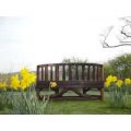 Reclaimed Teak Curved Bench