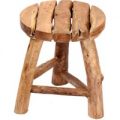 Reclaimed Teak Rustic Stool