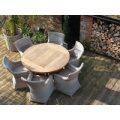 York 6 Chair Round Dining Set